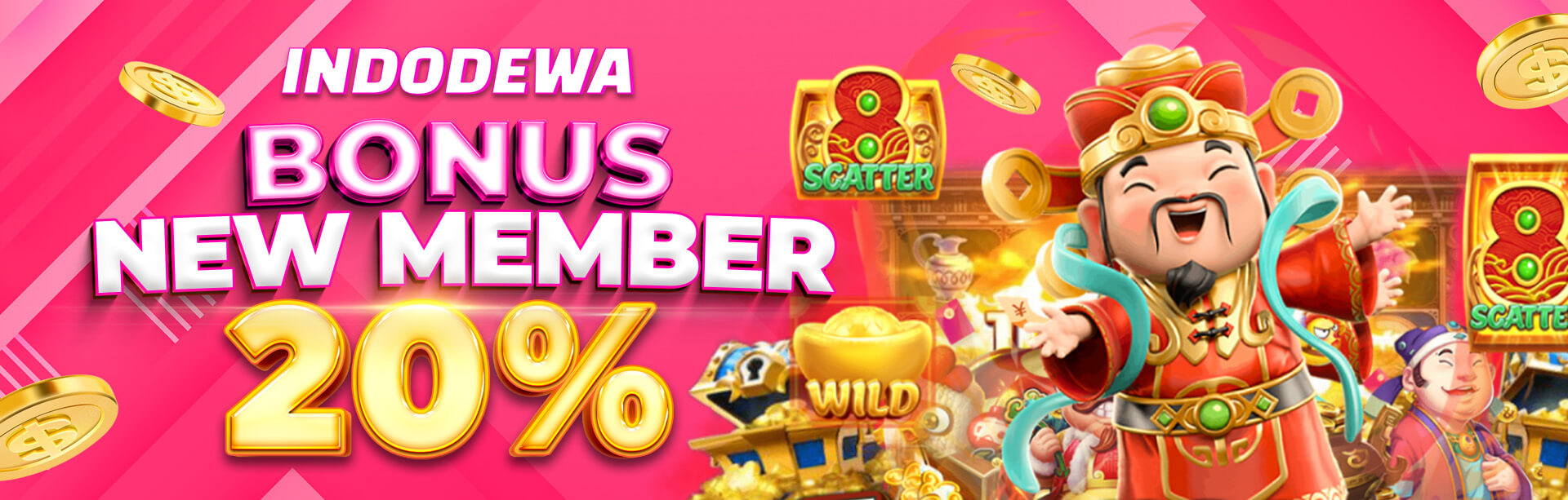 INDODEWA BONUS NEW MEMBER 20%